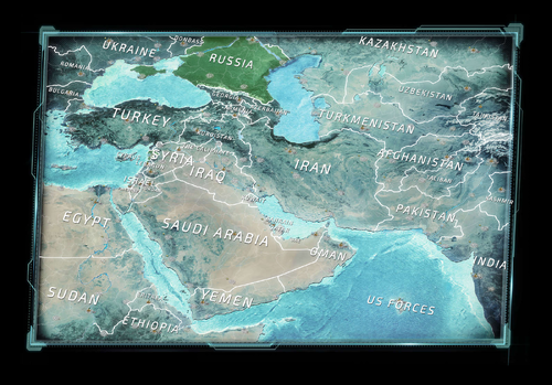 The Middle East Crisis map.